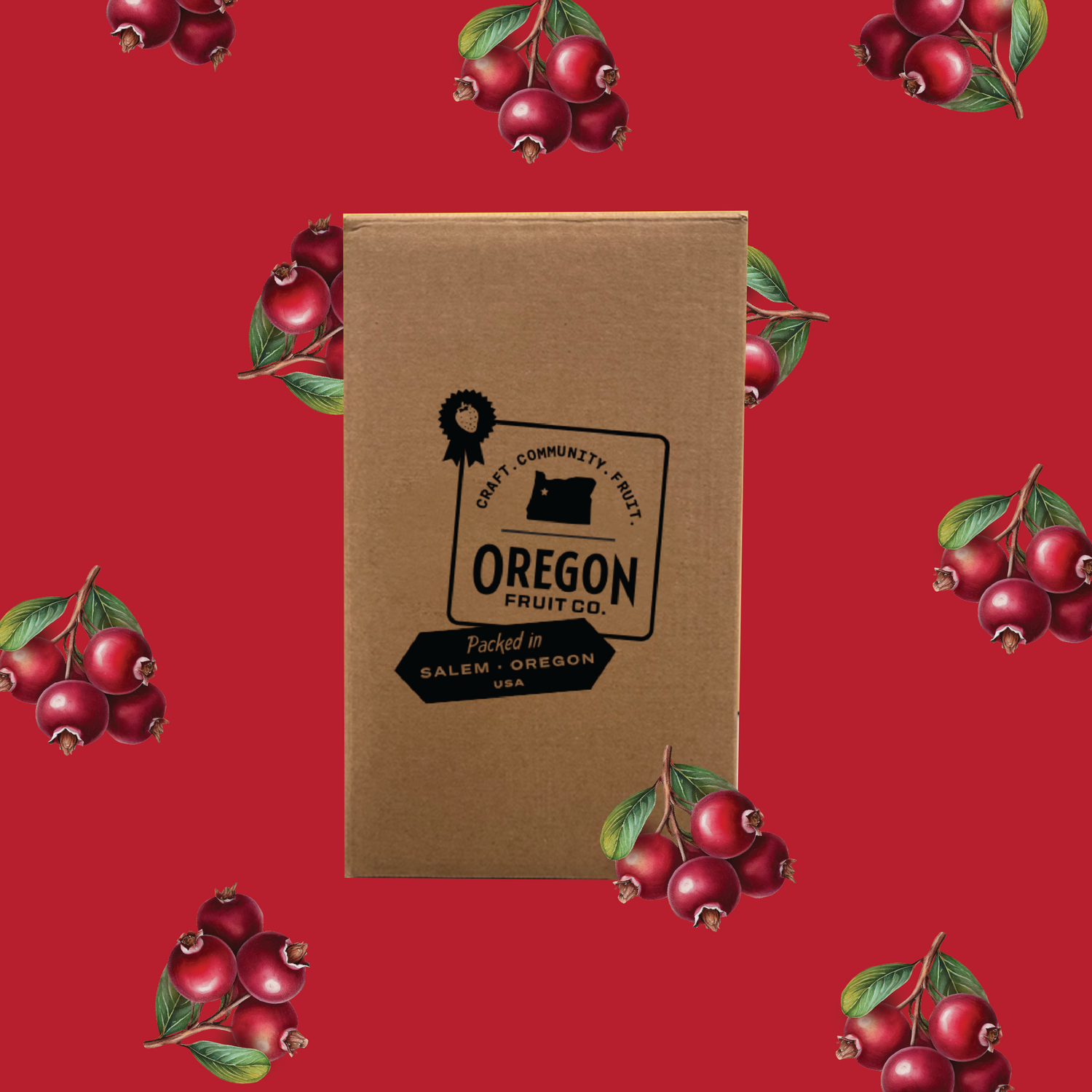 Box of cranberry aseptic puree