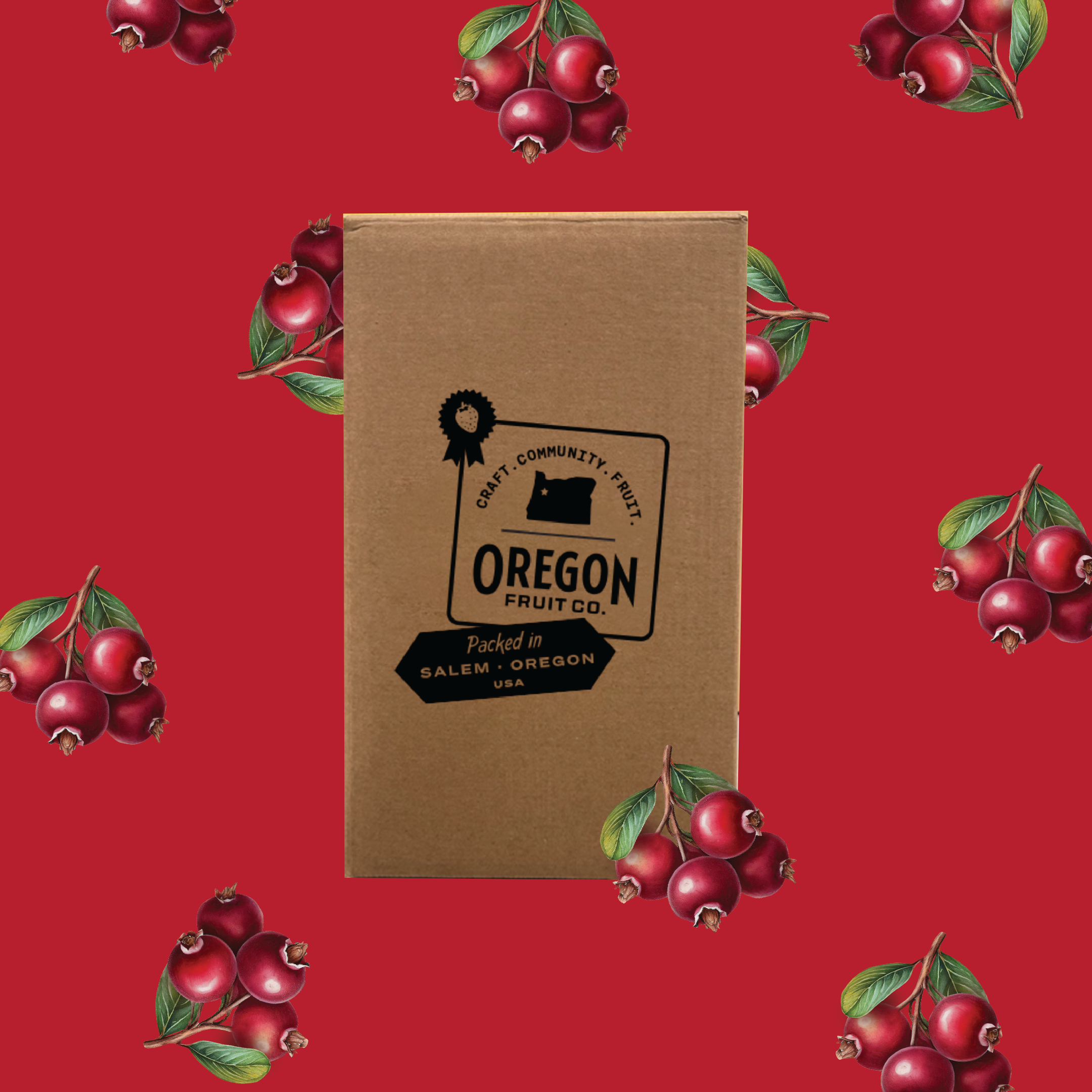 Box of cranberry aseptic puree