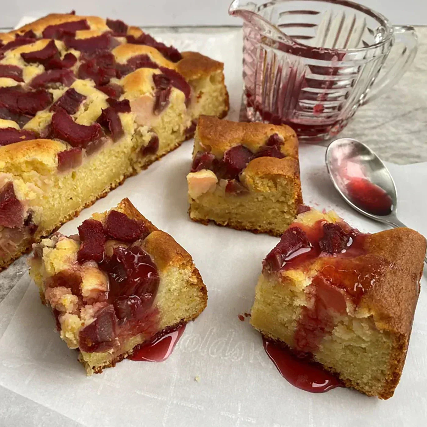 Rhubarb Almond Cake Recipe