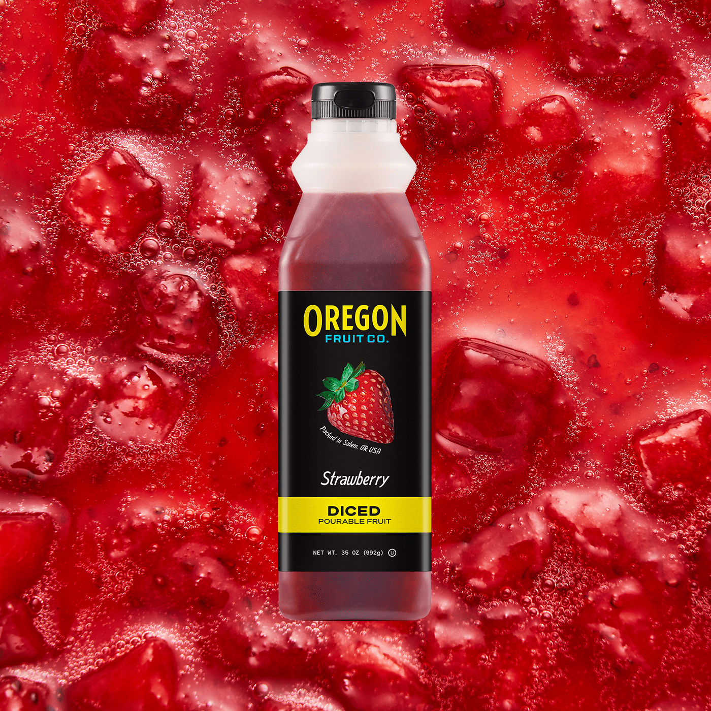 Oregon Fruit Co Strawberry Diced Pourable Fruit