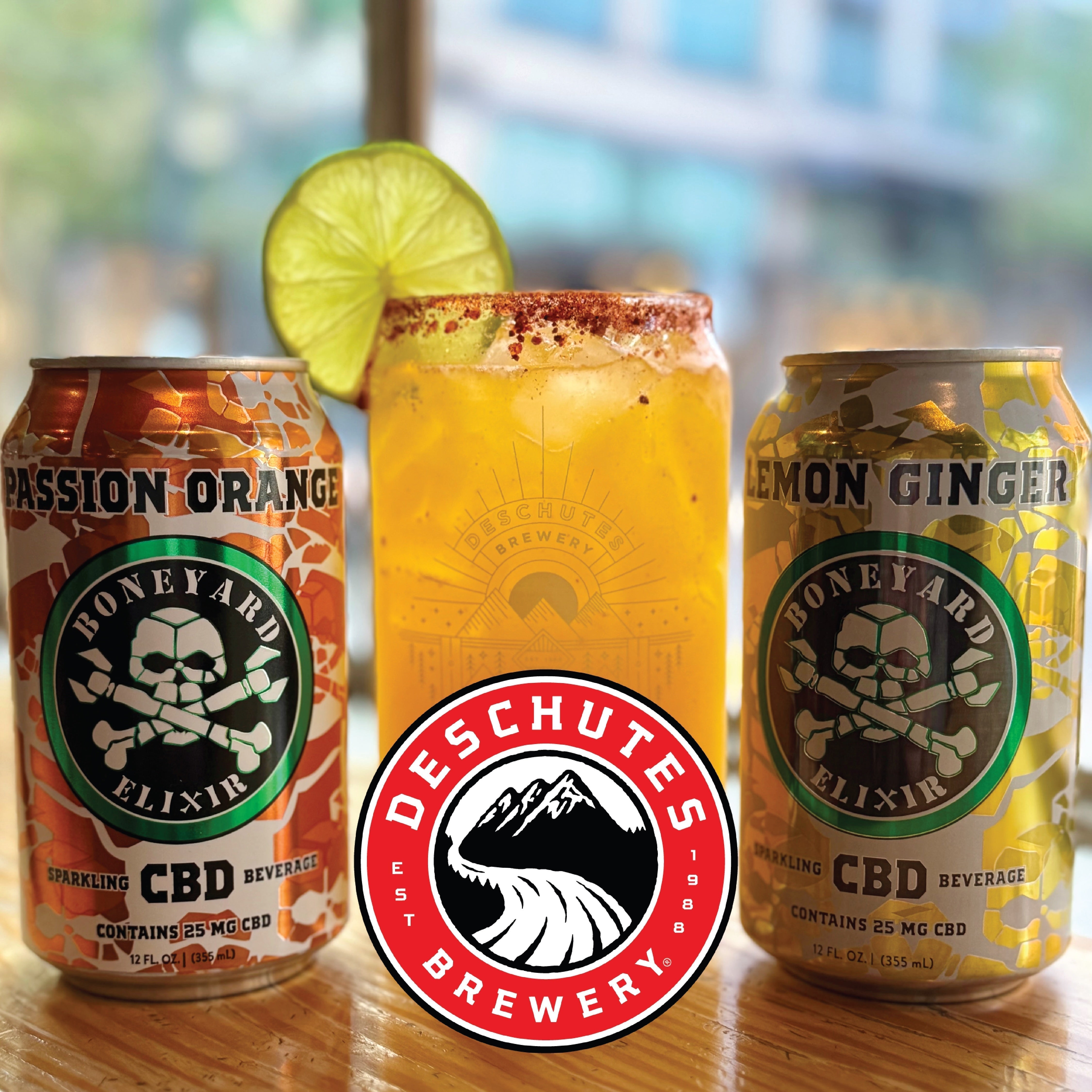 Deschutes Brewery Logo with non-alcoholic drink