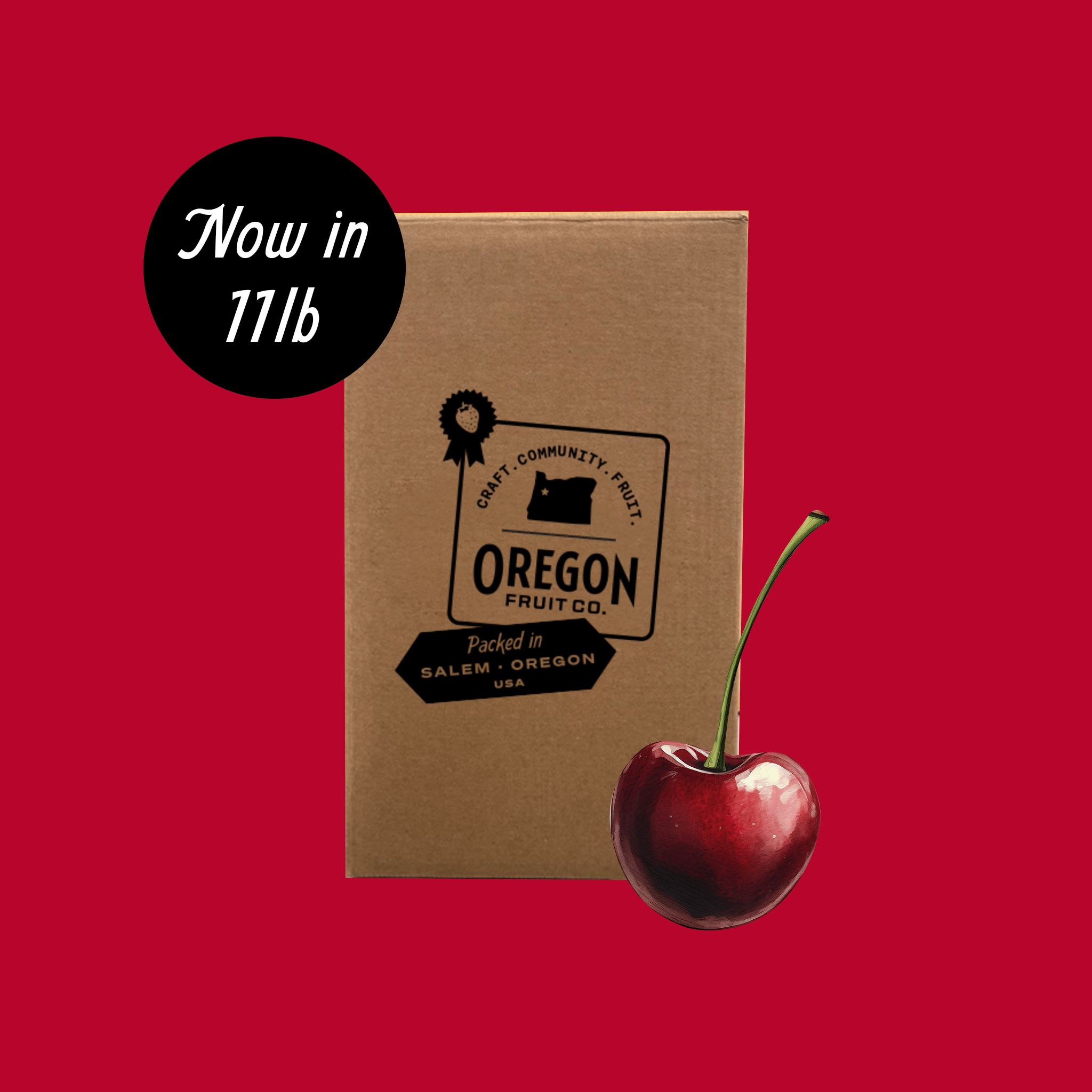Box of dark sweet cherry aseptic puree